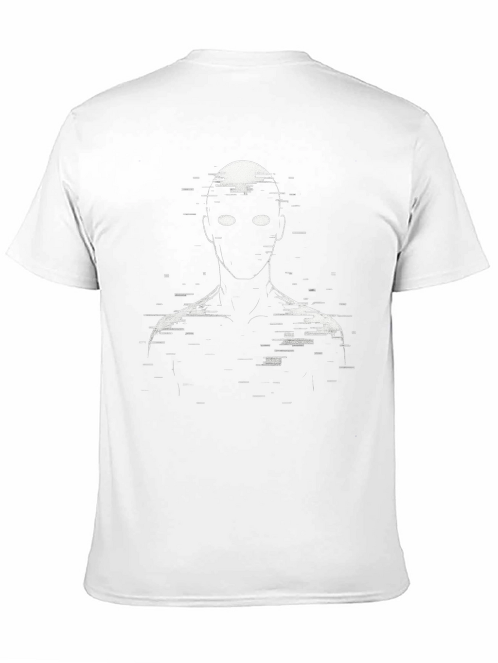 Glitch Figure Graphic Tee - Black Cotton Blend