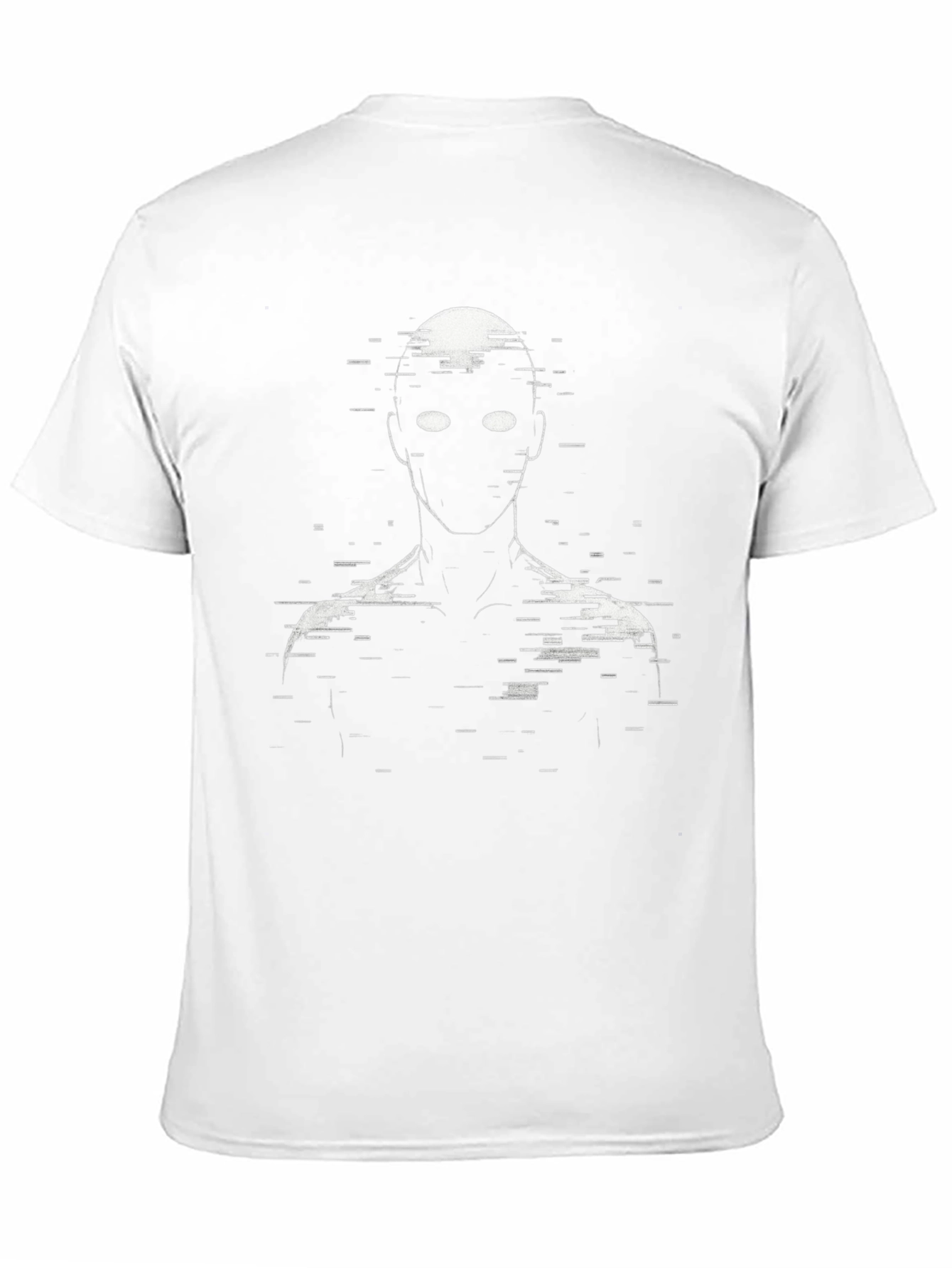 Glitch Figure Graphic Tee - Black Cotton Blend
