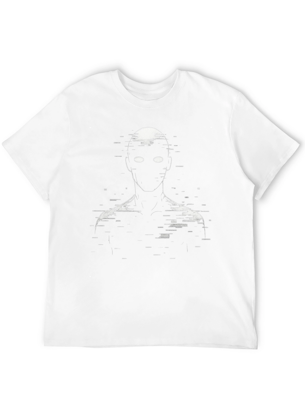 Glitch Figure Graphic Tee - Black Cotton Blend