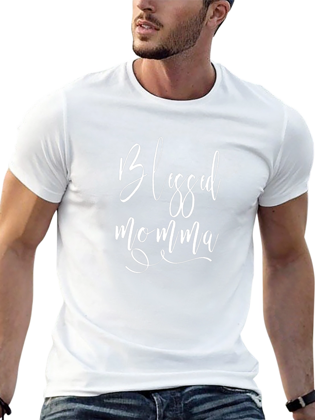 Blessed Momma Black Graphic Tee