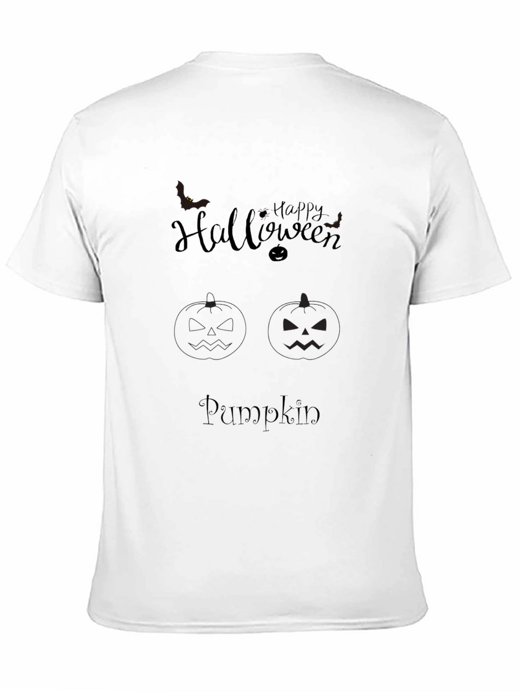 Halloween Pumpkin Graphic Tee - Mens Black T-Shirt