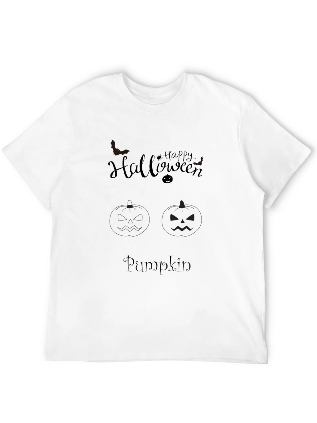 Halloween Pumpkin Graphic Tee - Mens Black T-Shirt