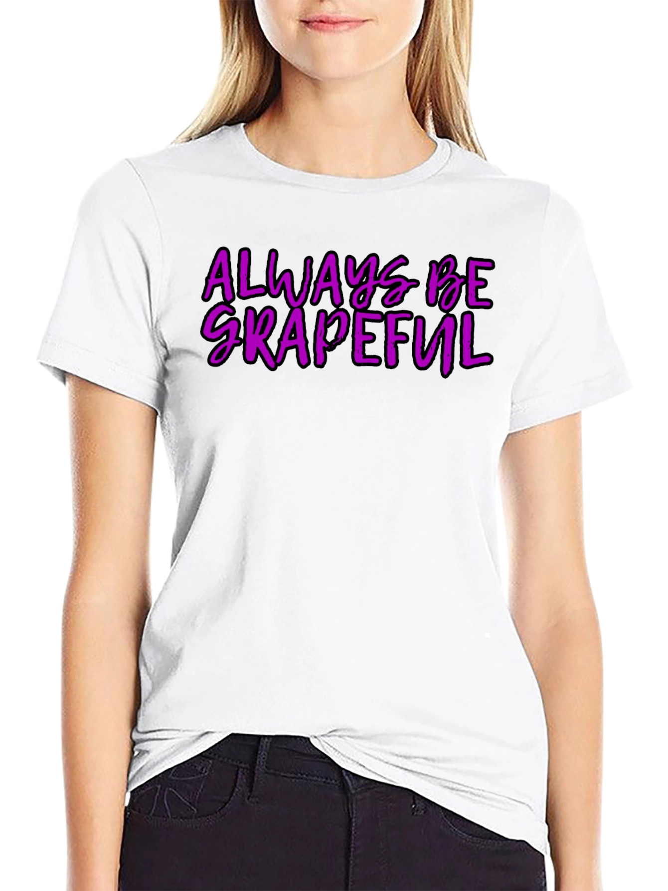 Always Be Grapeful T-Shirt - Funny Graphic Tee