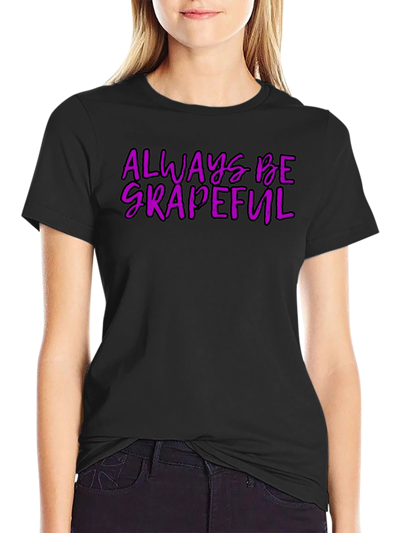Always Be Grapeful T-Shirt - Funny Graphic Tee