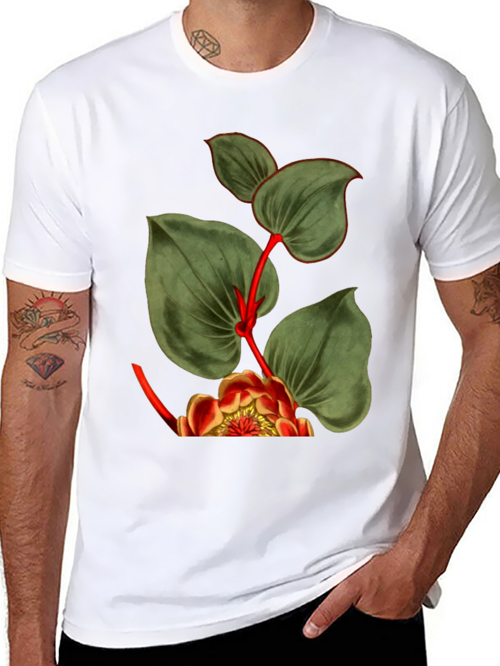 Botanical Graphic Black T-Shirt