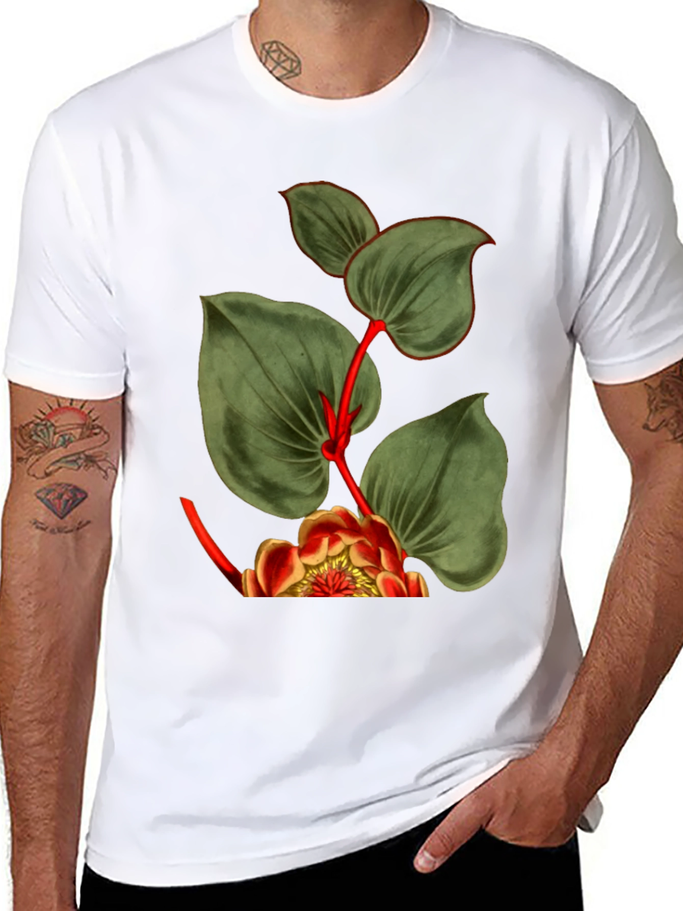 Botanical Graphic Black T-Shirt