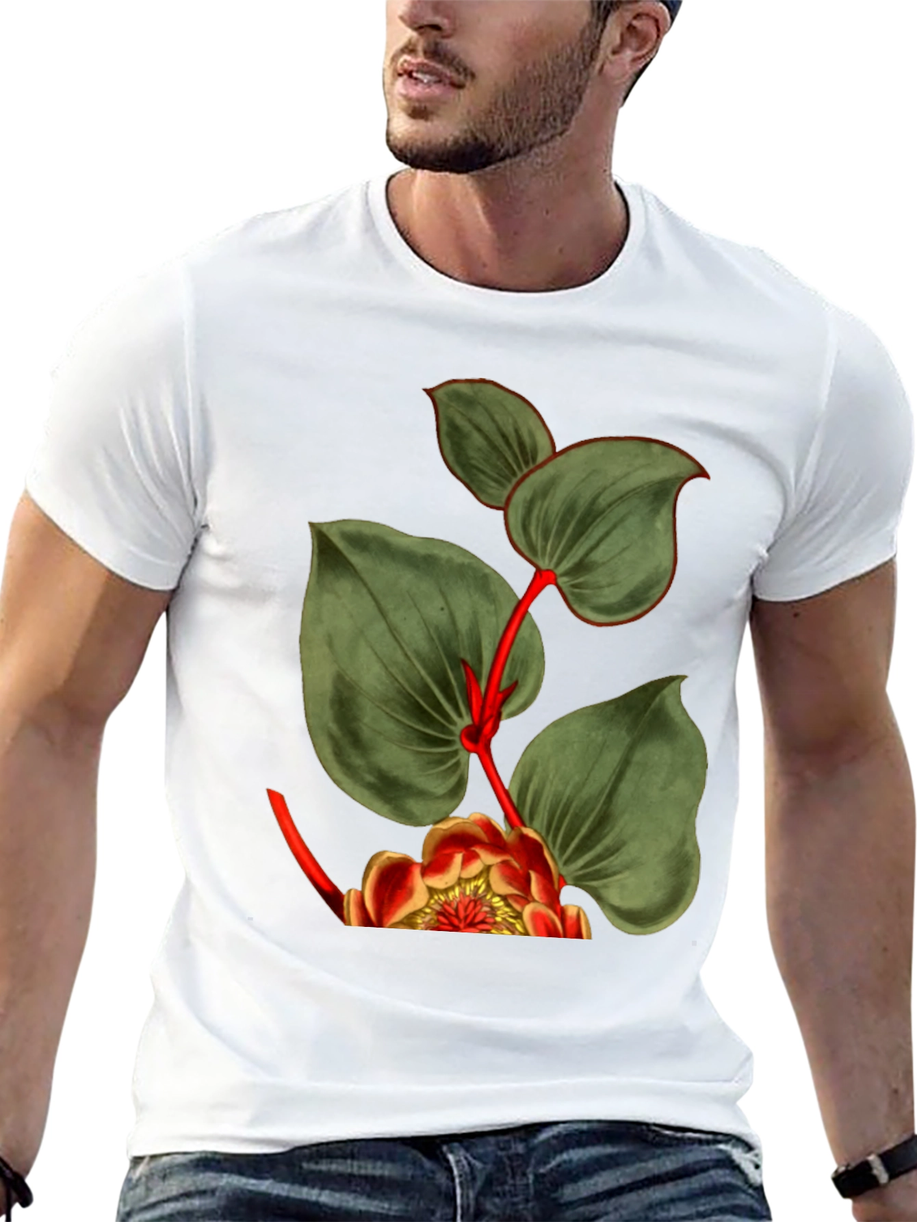 Botanical Graphic Black T-Shirt
