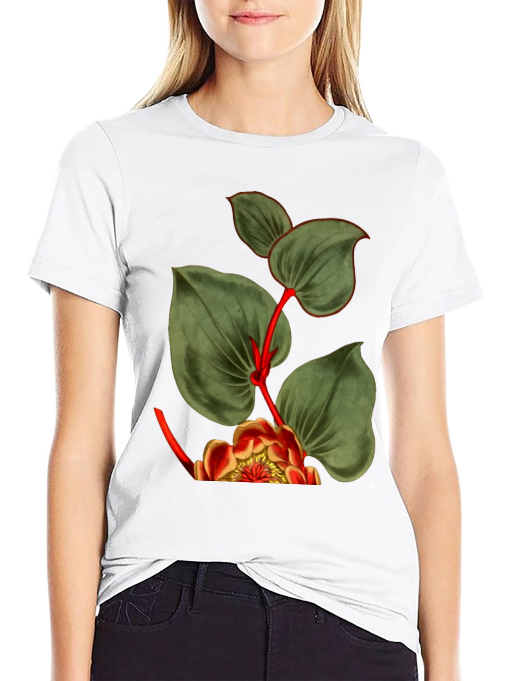 Botanical Graphic Black T-Shirt