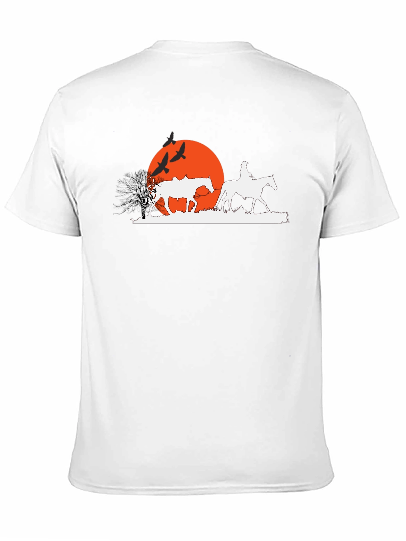Sunset Rider Graphic T-Shirt - Western Theme Tee
