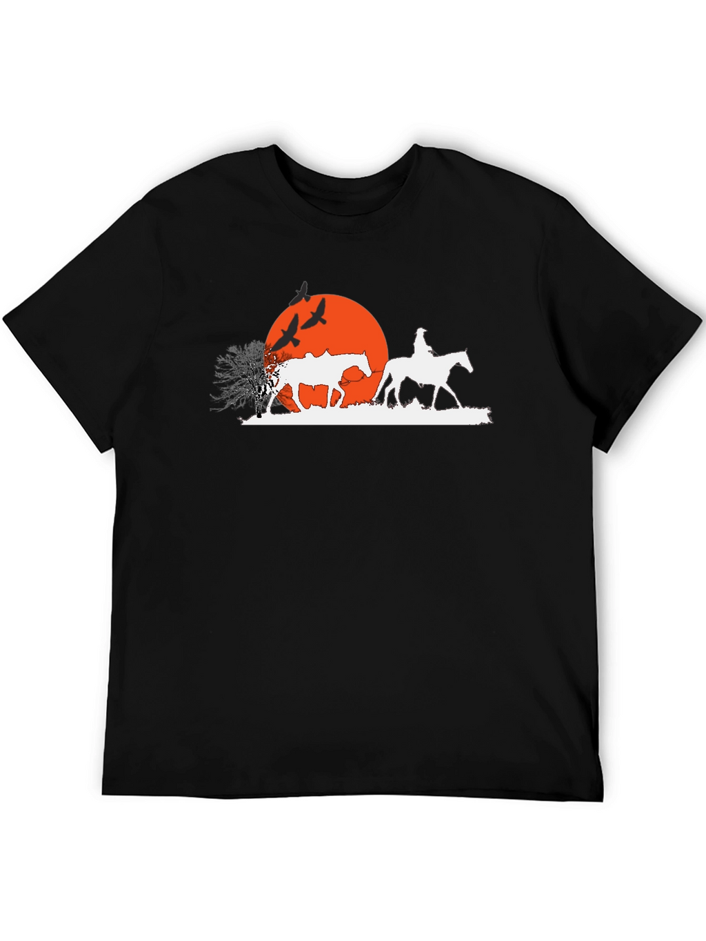 Sunset Rider Graphic T-Shirt - Western Theme Tee