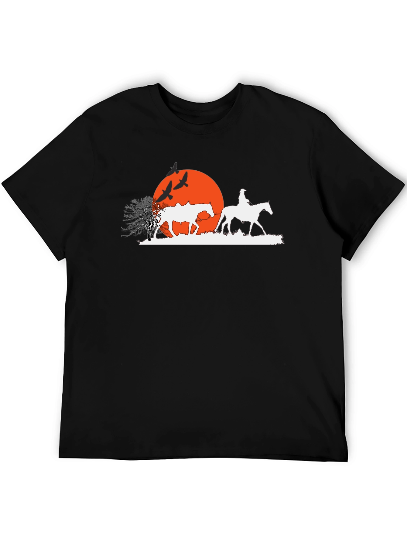 Sunset Rider Graphic T-Shirt - Western Theme Tee