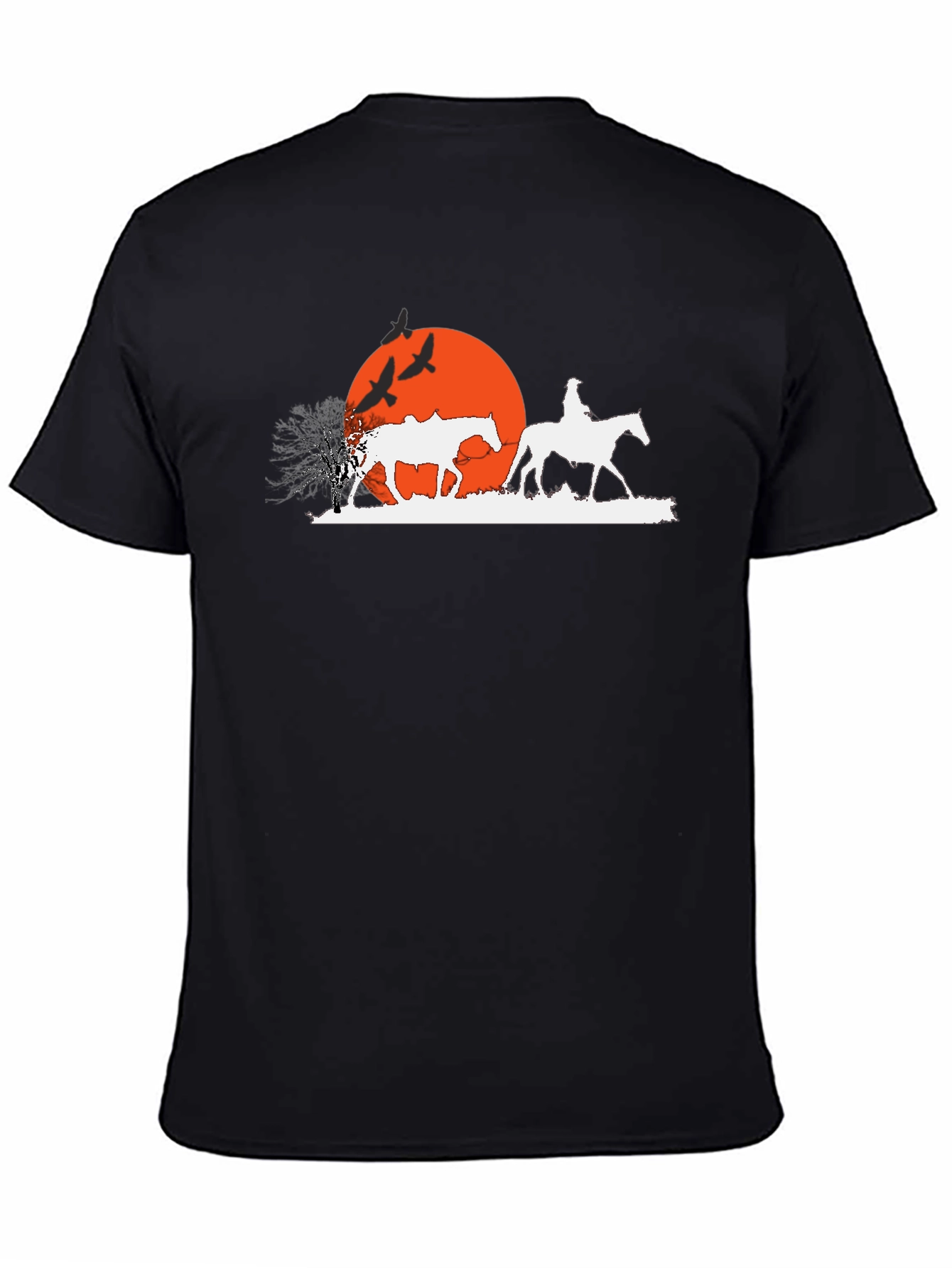 Sunset Rider Graphic T-Shirt - Western Theme Tee
