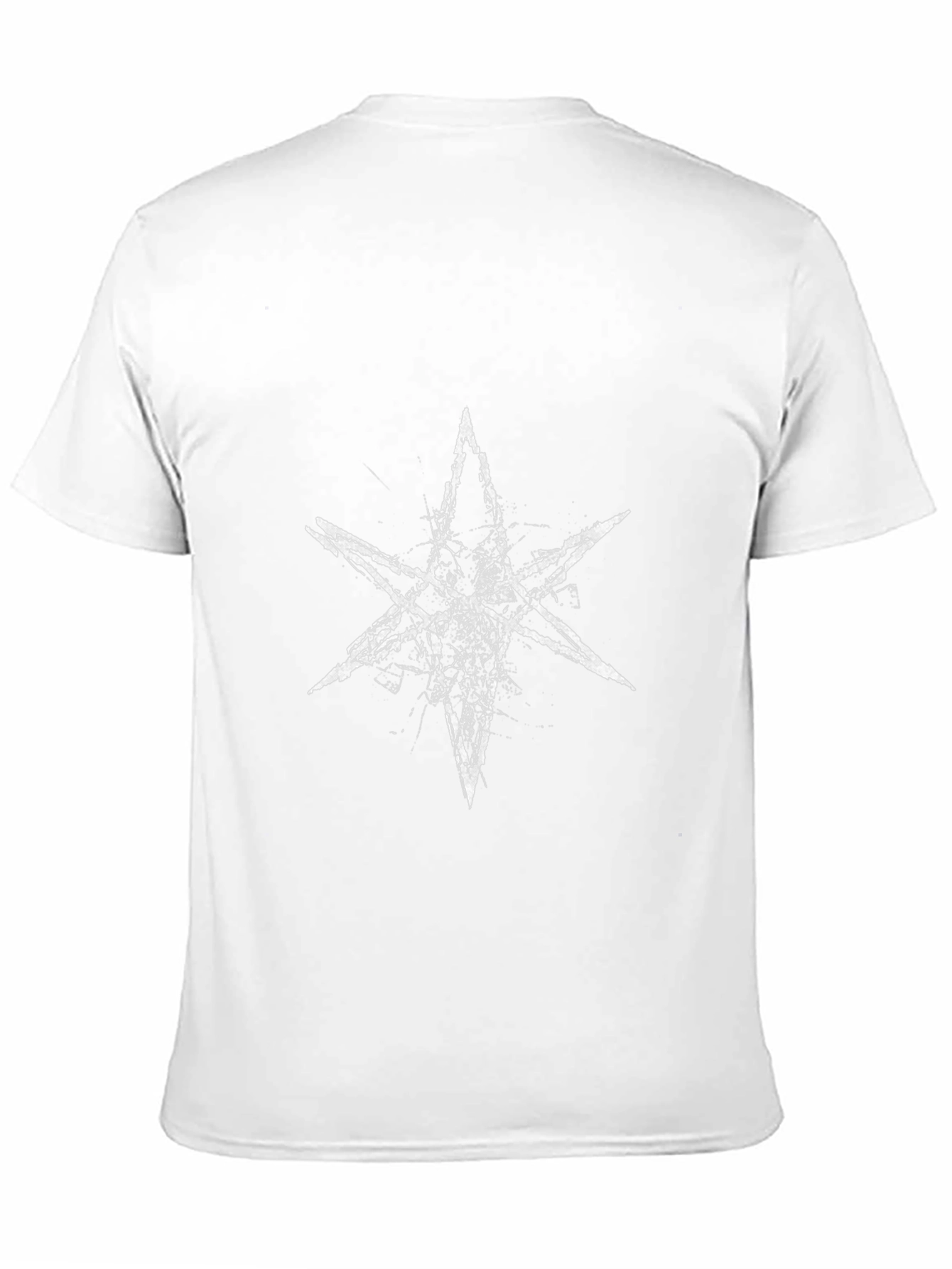 Distressed Star Graphic Tee - Black Cotton T-Shirt