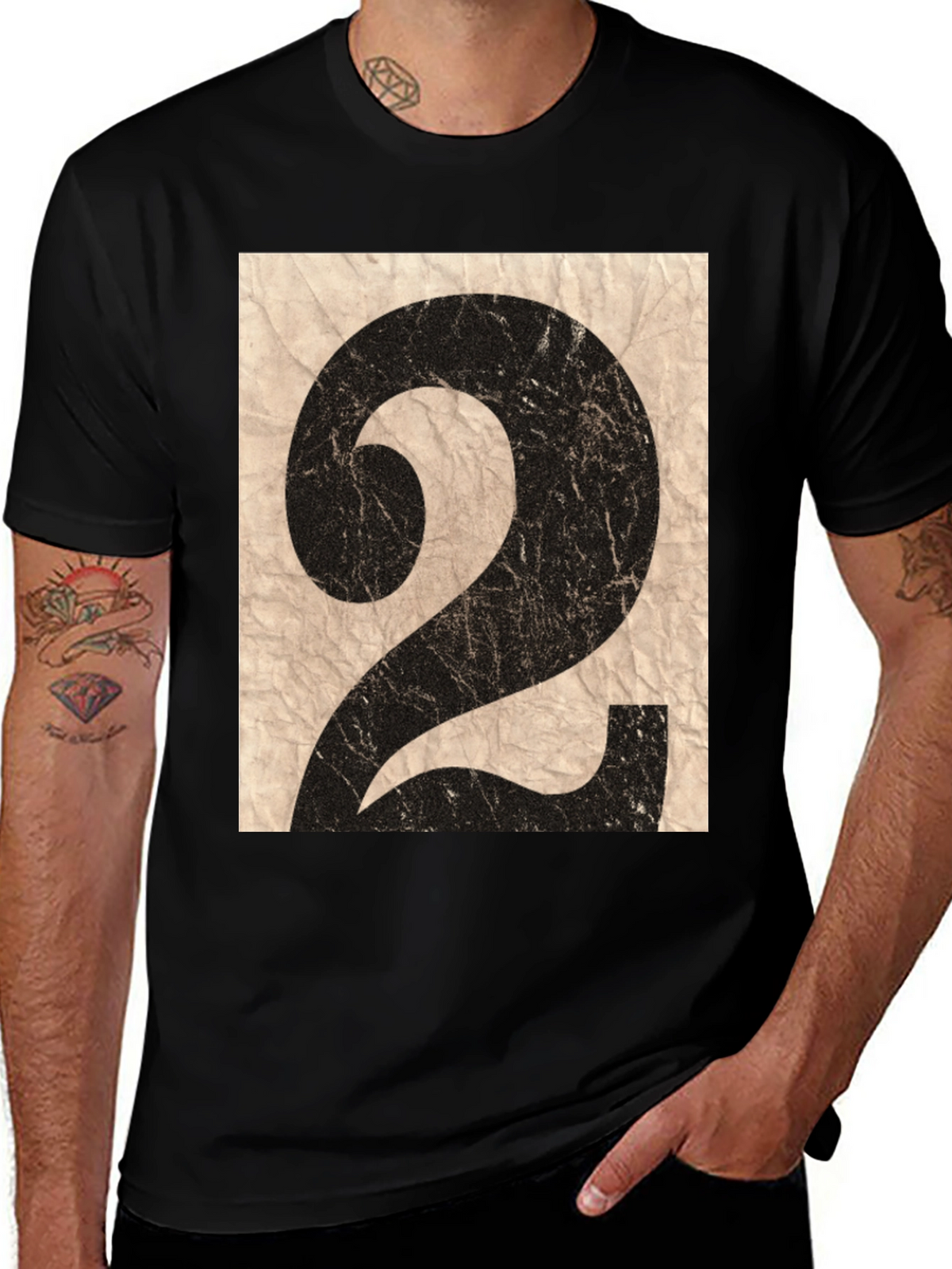 Vintage Number 2 Graphic T-Shirt