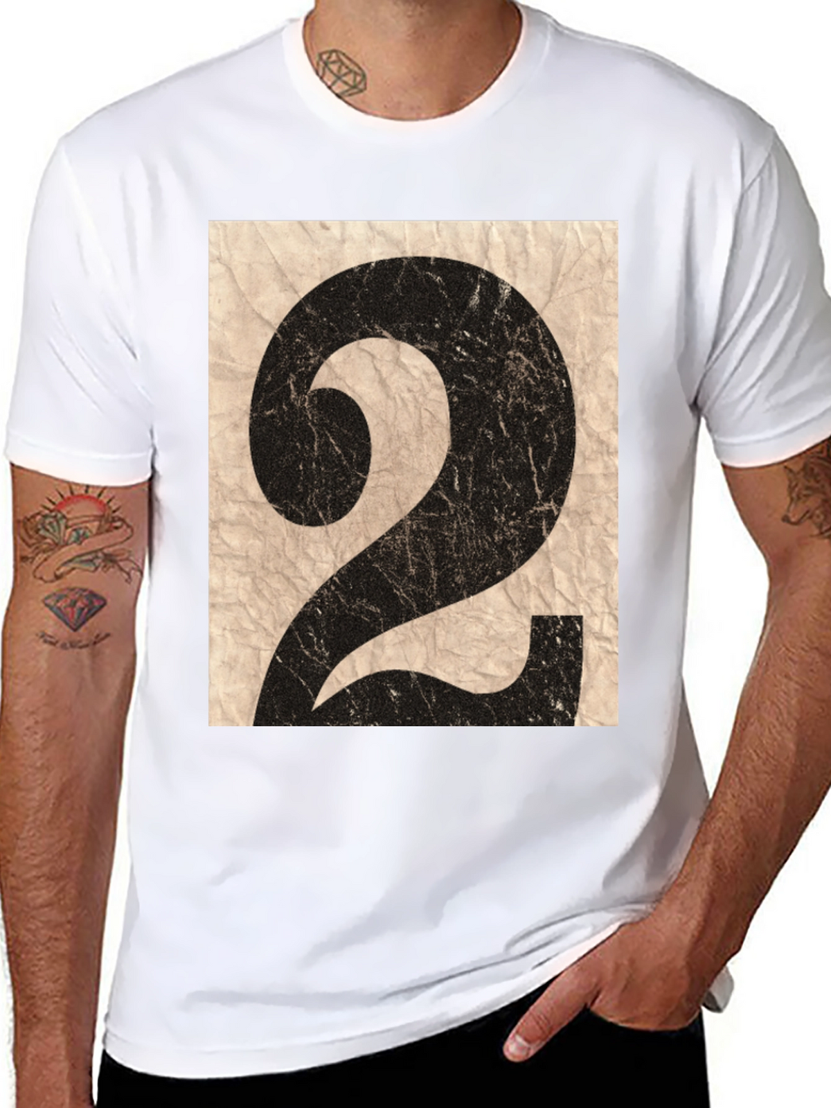 Vintage Number 2 Graphic T-Shirt