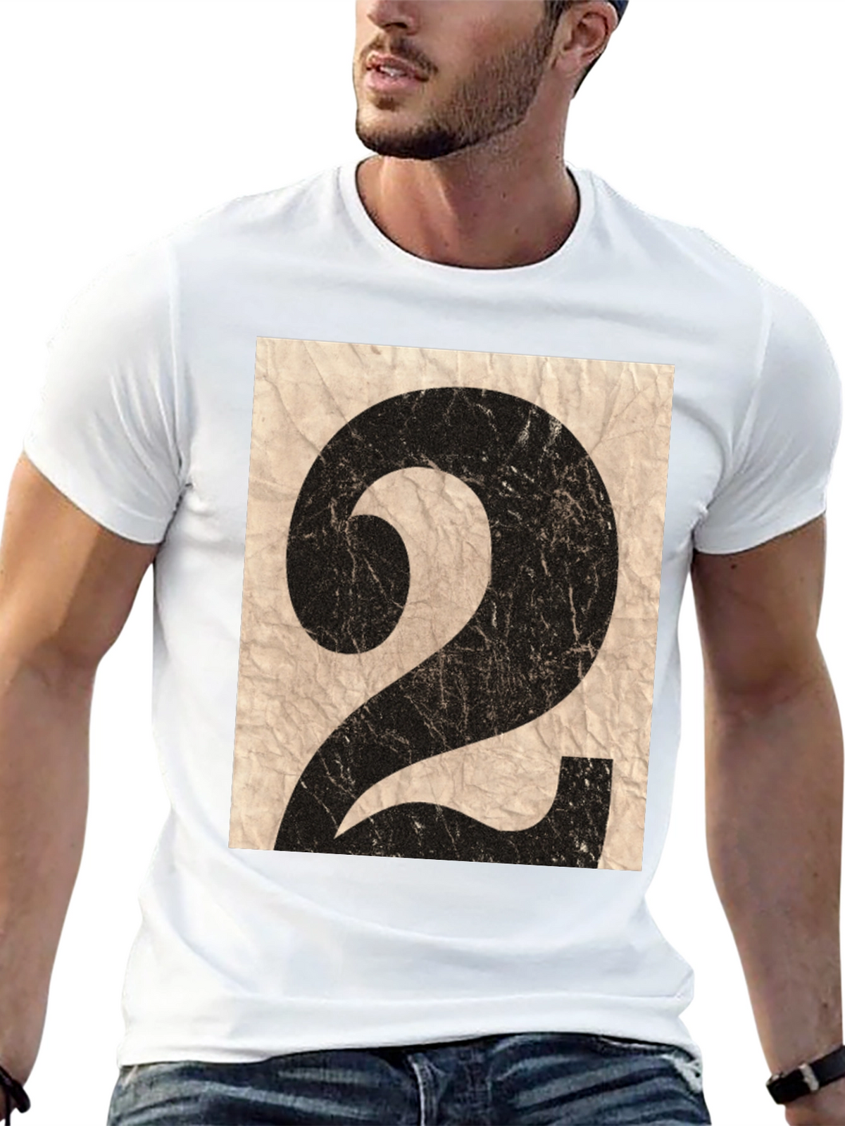 Vintage Number 2 Graphic T-Shirt