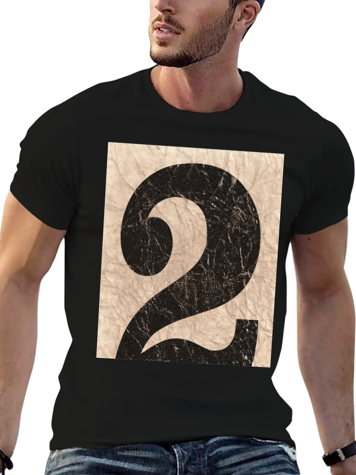 Vintage Number 2 Graphic T-Shirt