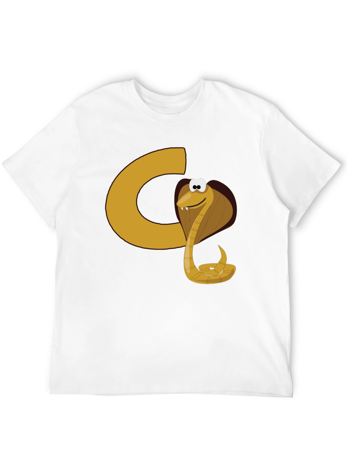 Cartoon Cobra Graphic Tee - Black