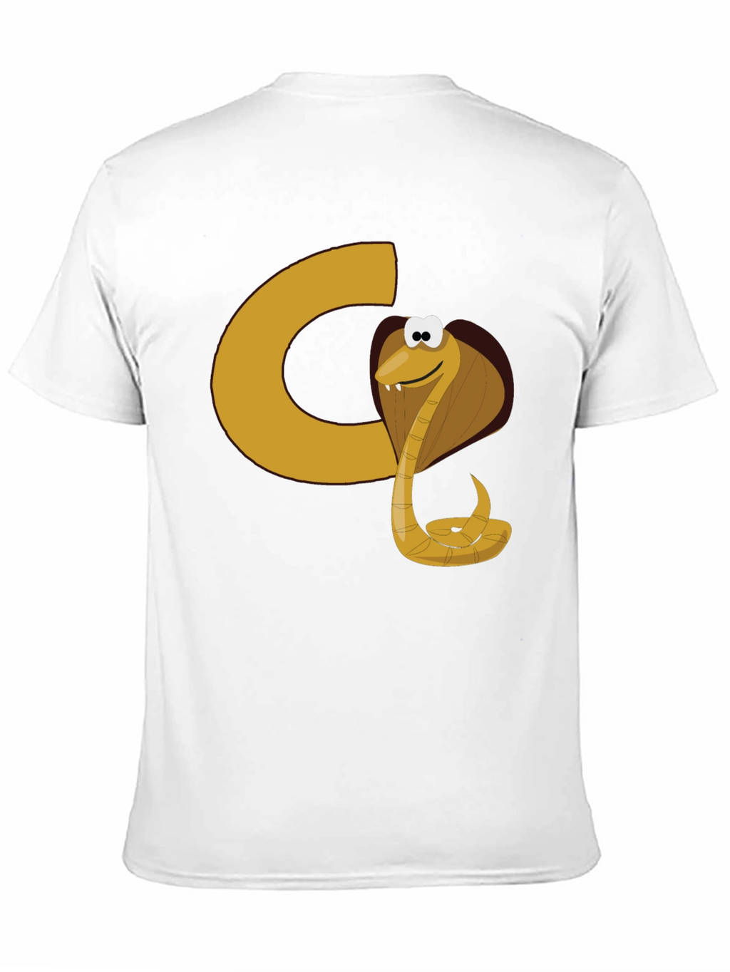 Cartoon Cobra Graphic Tee - Black