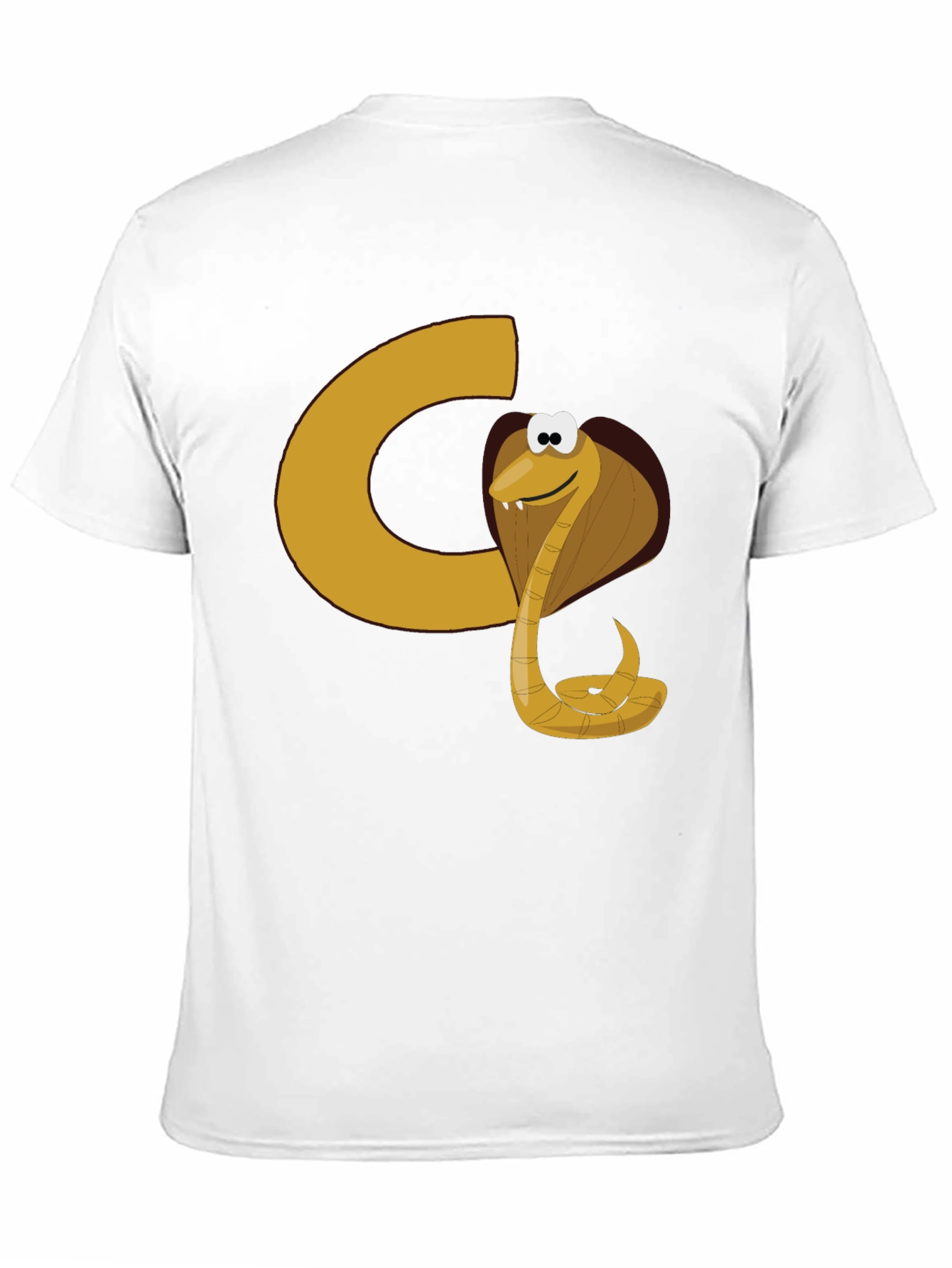 Cartoon Cobra Graphic Tee - Black