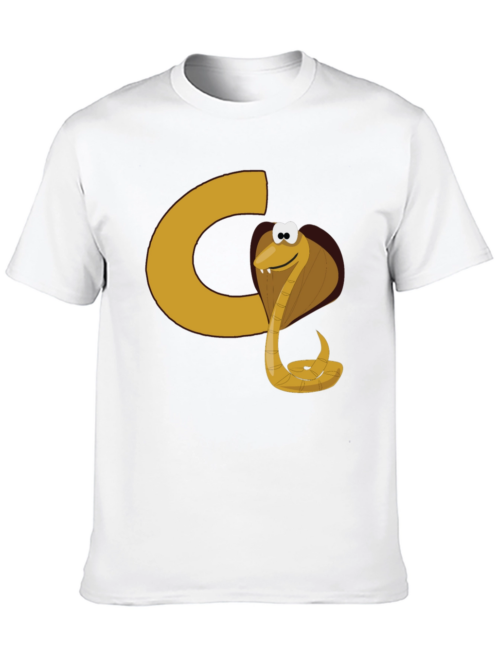 Cartoon Cobra Graphic Tee - Black