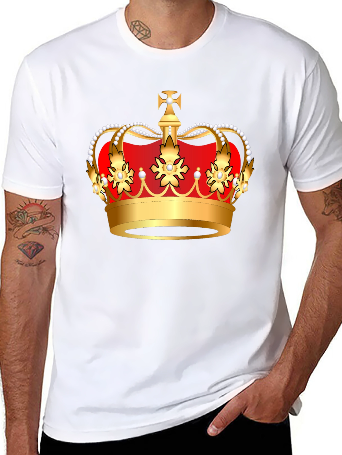 Royal Crown Graphic T-Shirt - Black Cotton Tee