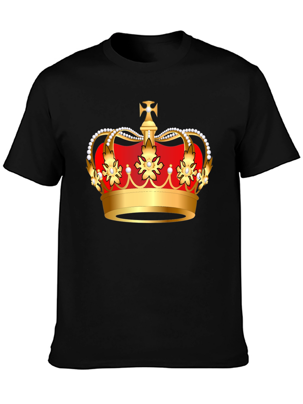 Royal Crown Graphic T-Shirt - Black Cotton Tee