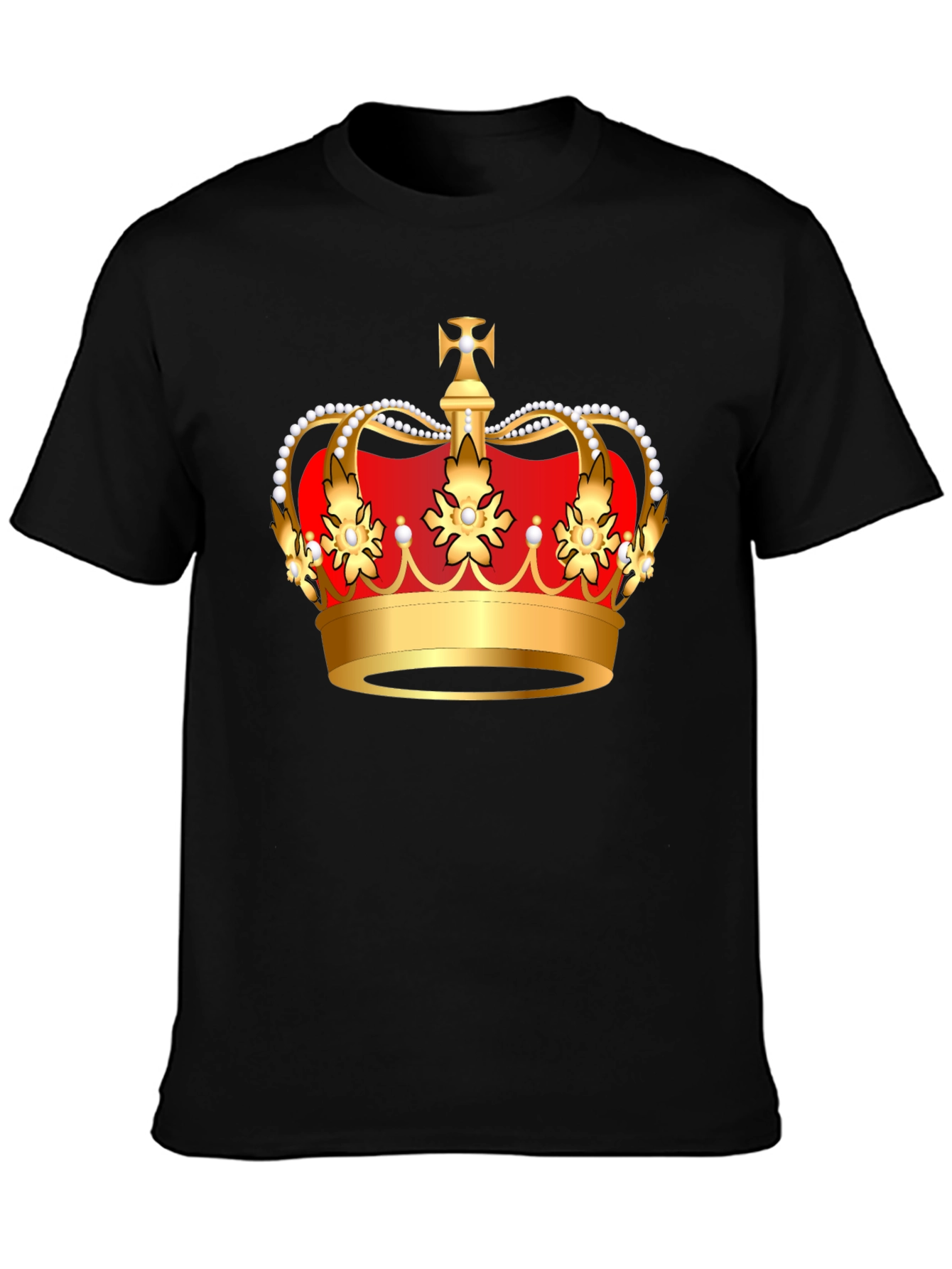 Royal Crown Graphic T-Shirt - Black Cotton Tee