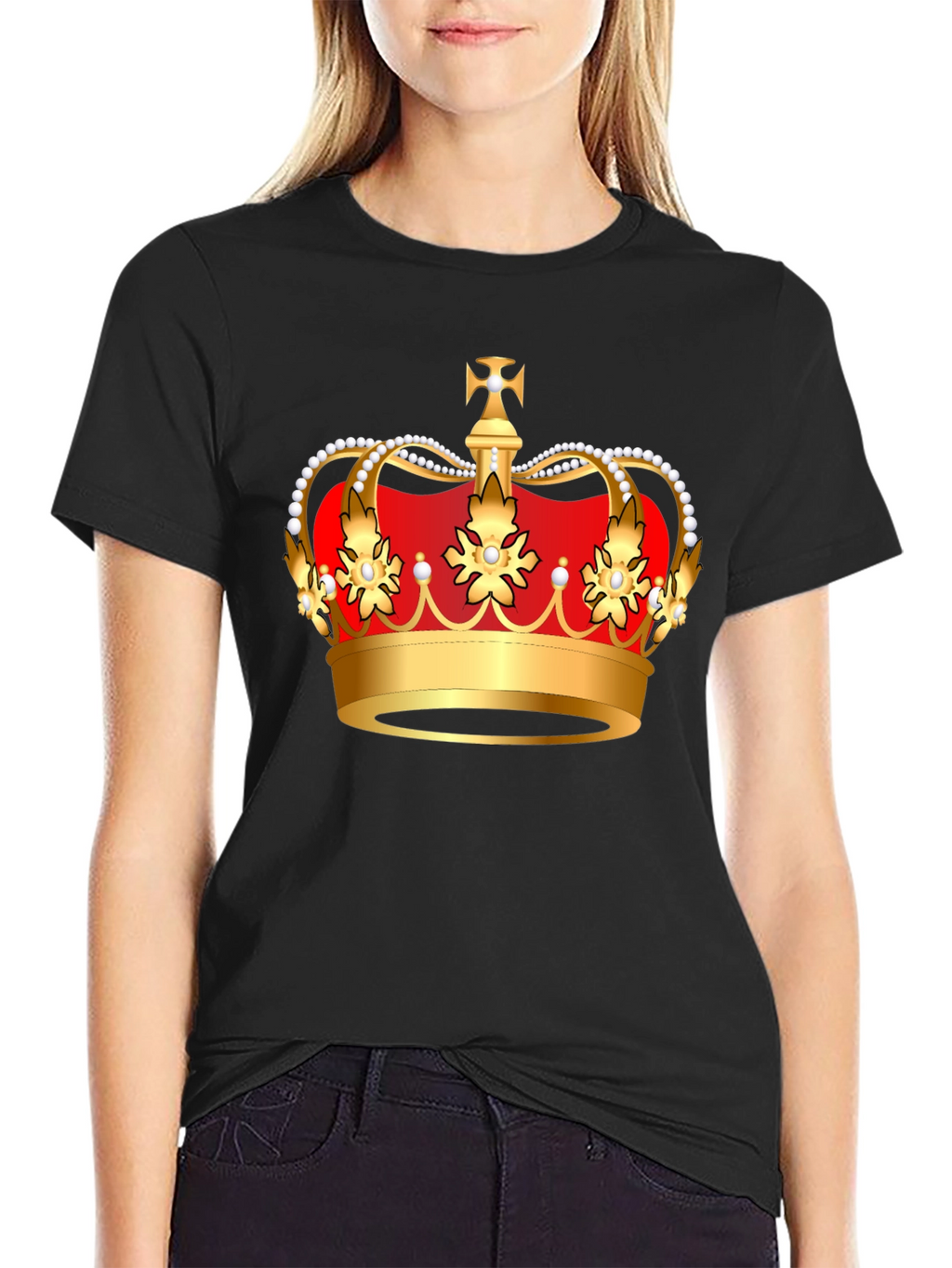 Royal Crown Graphic T-Shirt - Black Cotton Tee