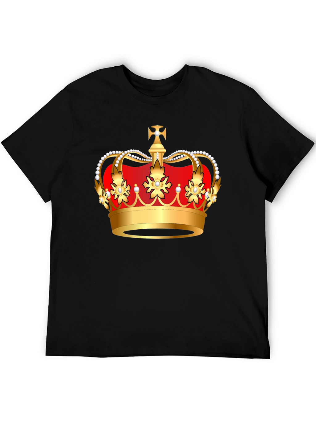 Royal Crown Graphic T-Shirt - Black Cotton Tee