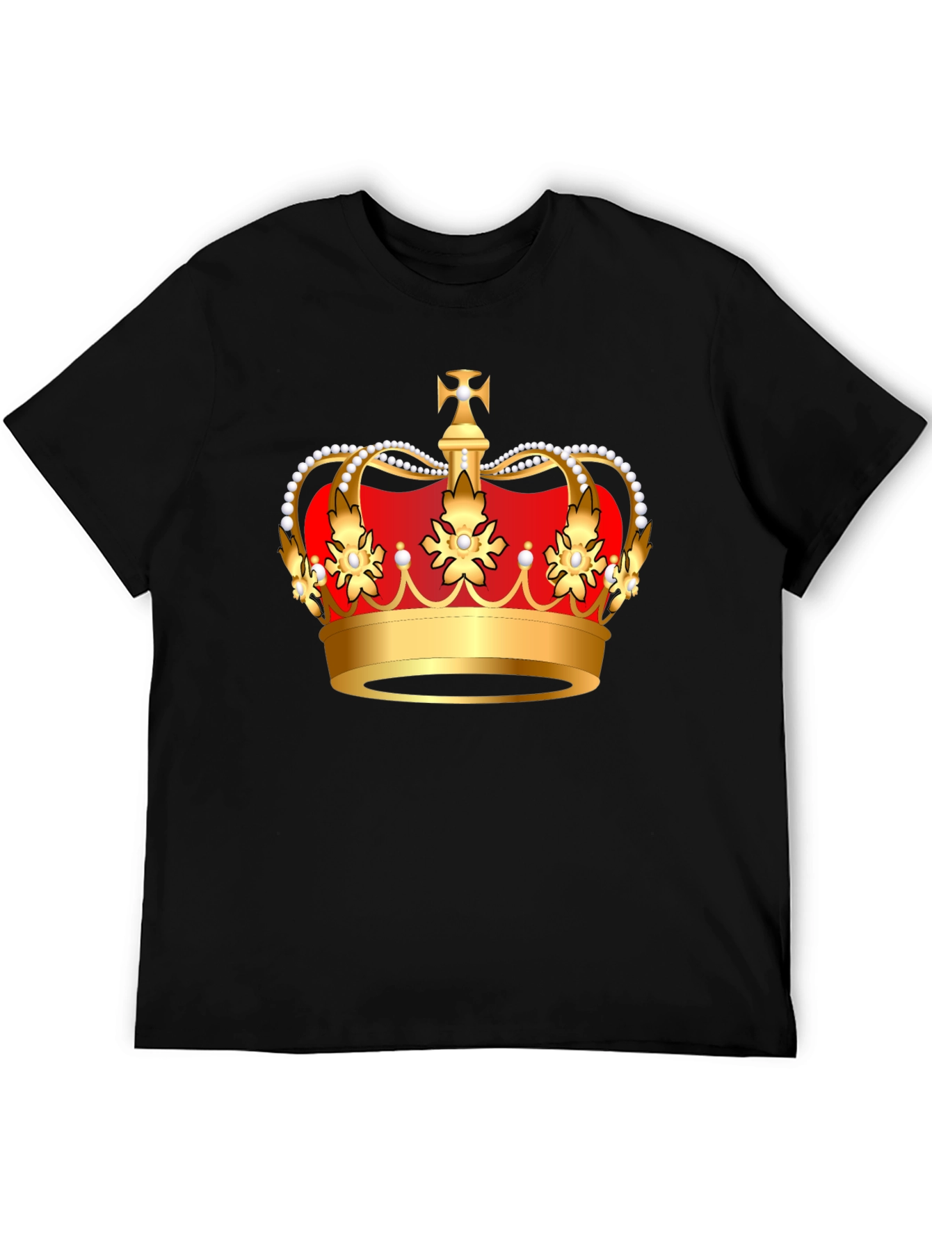 Royal Crown Graphic T-Shirt - Black Cotton Tee