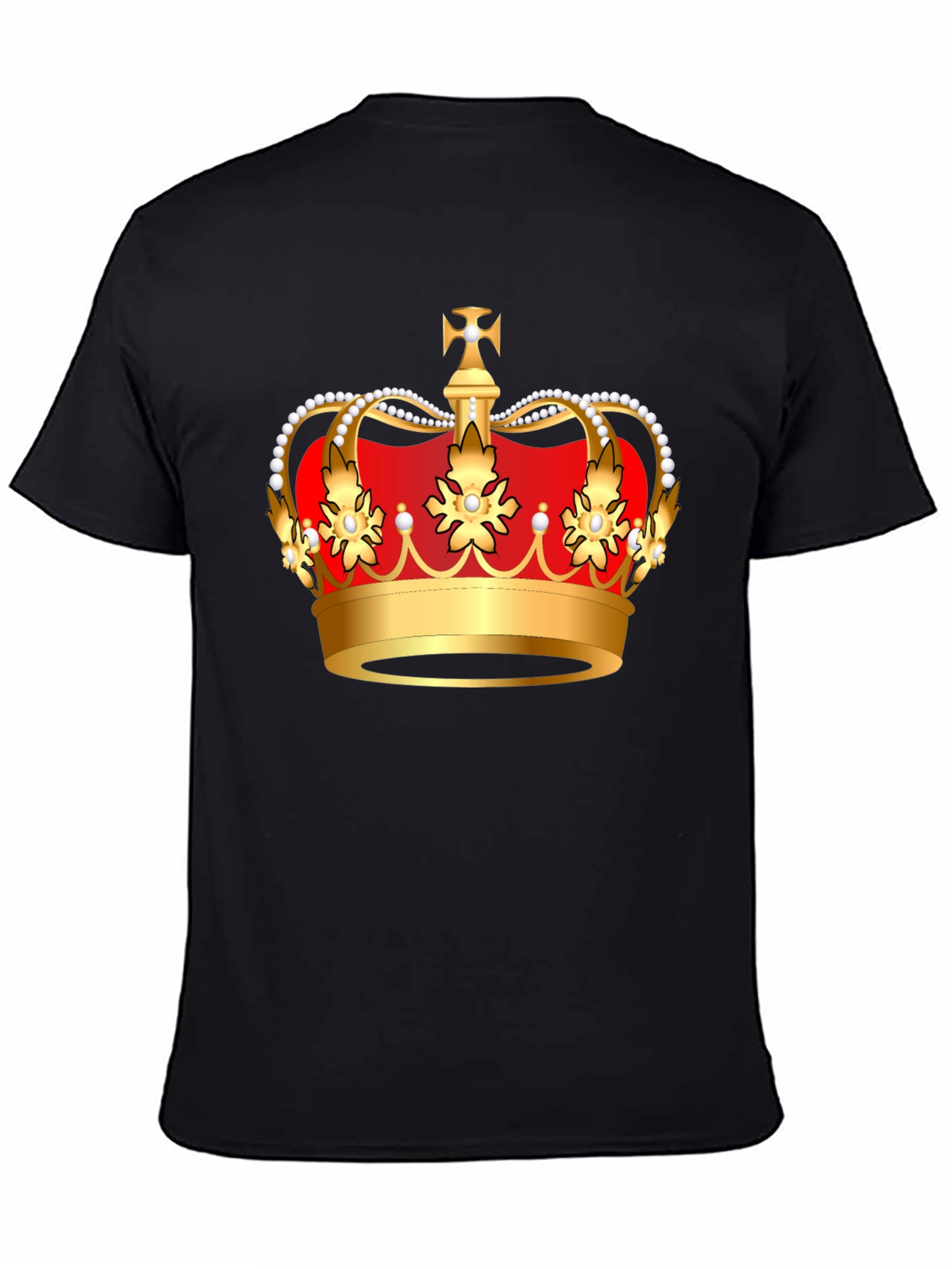 Royal Crown Graphic T-Shirt - Black Cotton Tee