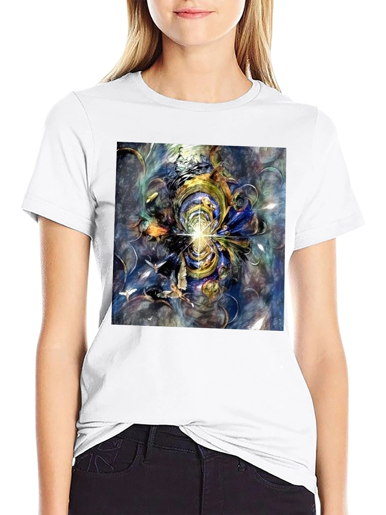 Abstract Art Tee - Black Graphic T-Shirt