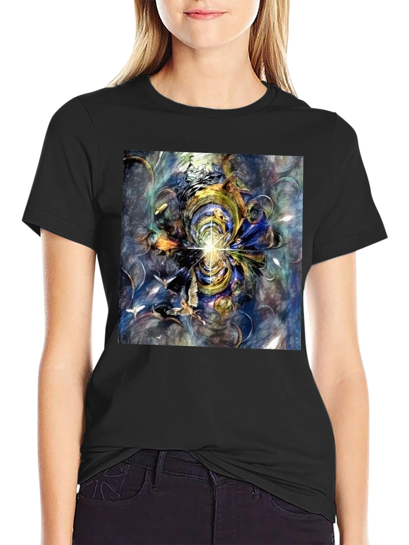 Abstract Art Tee - Black Graphic T-Shirt