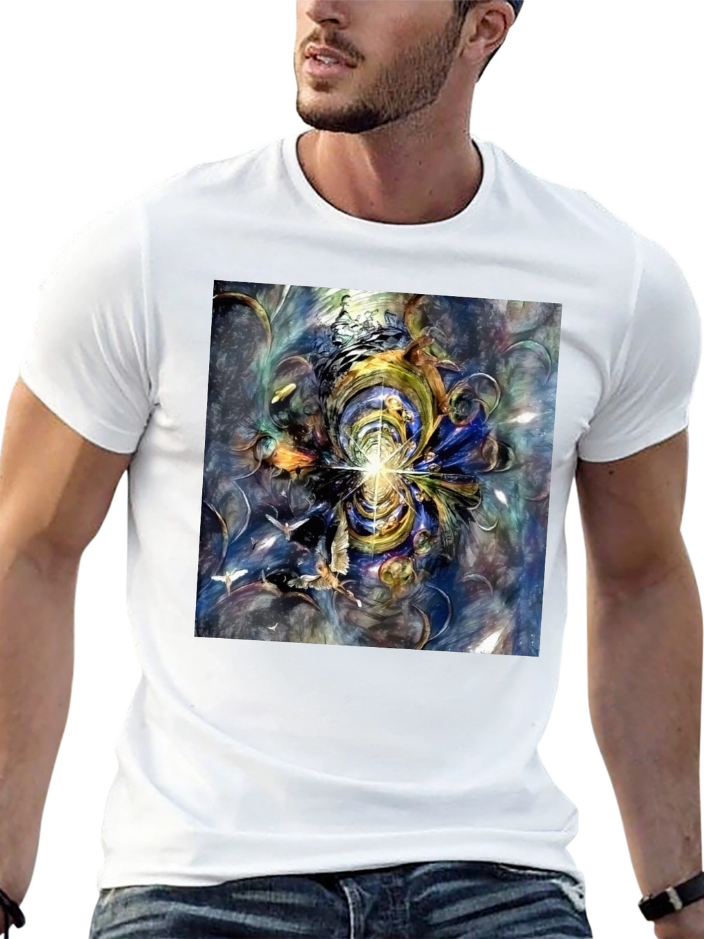 Abstract Art Tee - Black Graphic T-Shirt