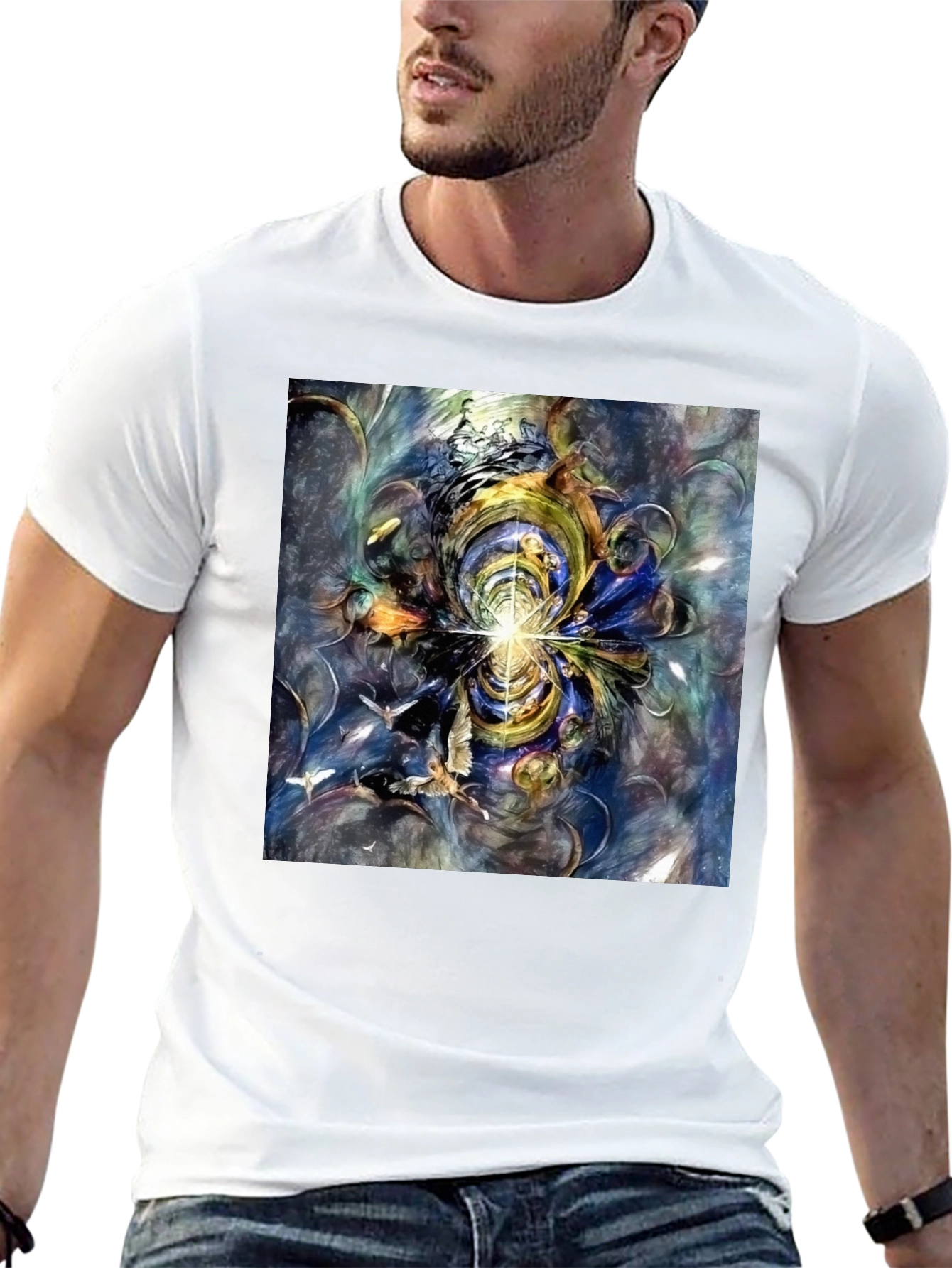 Abstract Art Tee - Black Graphic T-Shirt