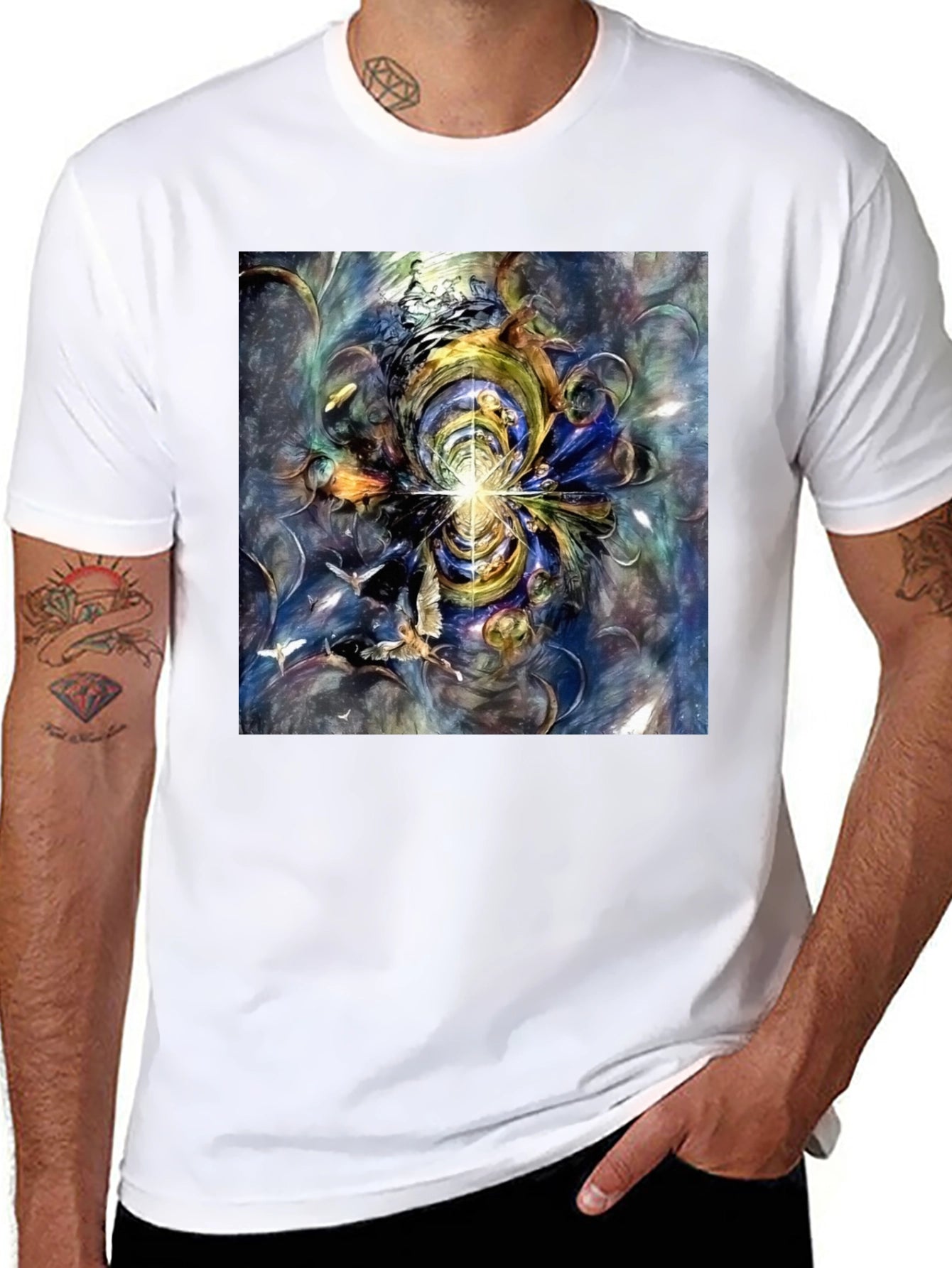 Abstract Art Tee - Black Graphic T-Shirt