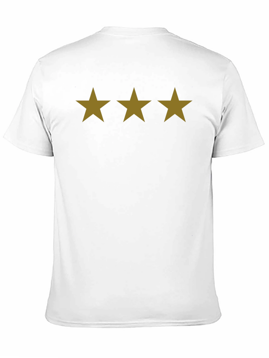 Three Star Black T-Shirt - Casual Cotton Tee