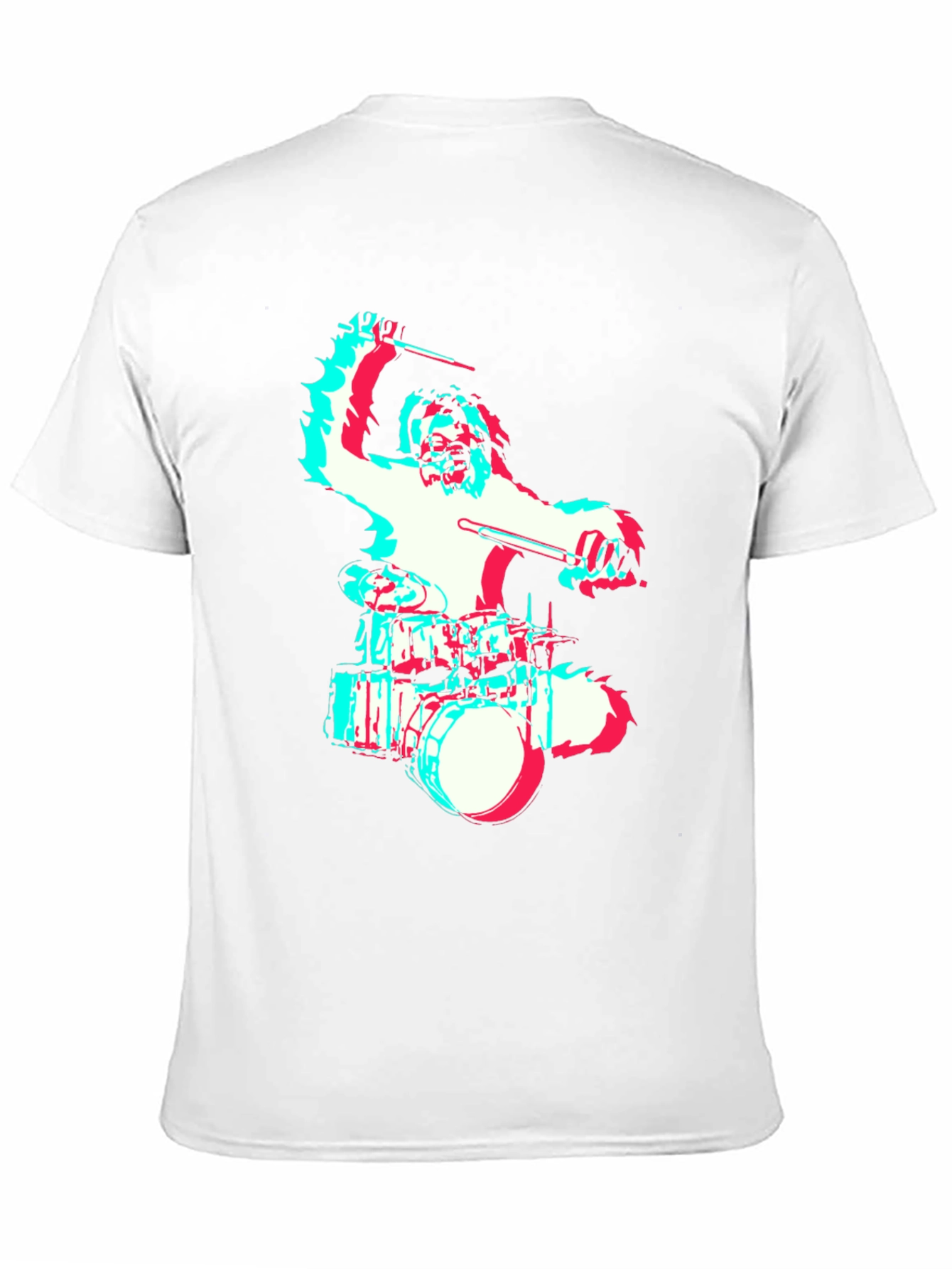 Drummer Bigfoot Graphic Tee - Black Crew Neck T-Shirt