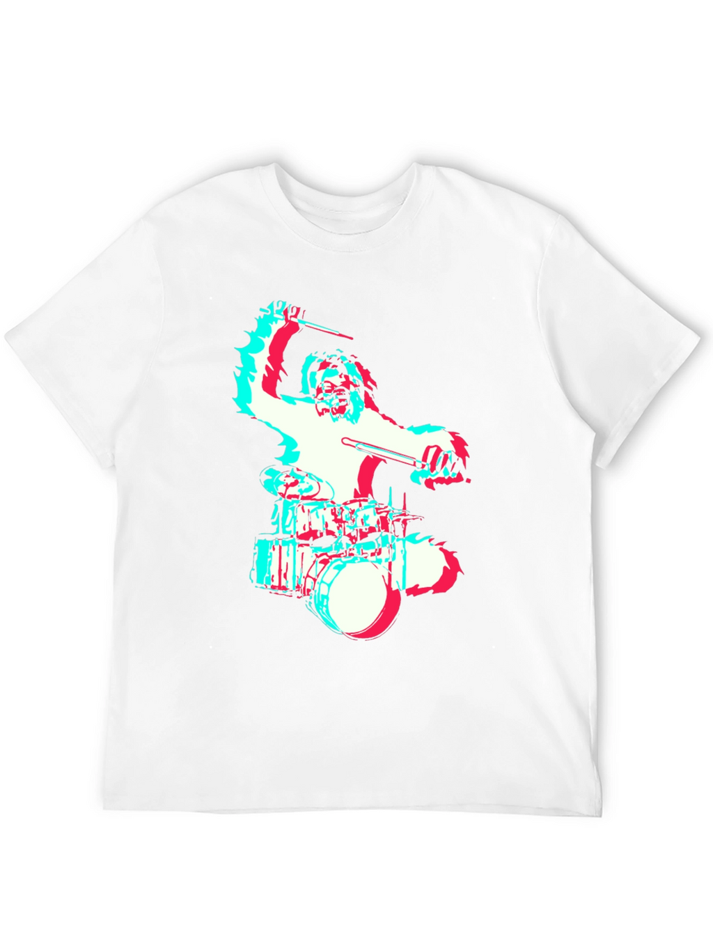 Drummer Bigfoot Graphic Tee - Black Crew Neck T-Shirt