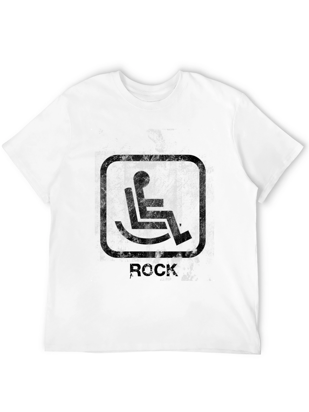 Rock n Roll Wheelchair T-Shirt - Distressed Graphic