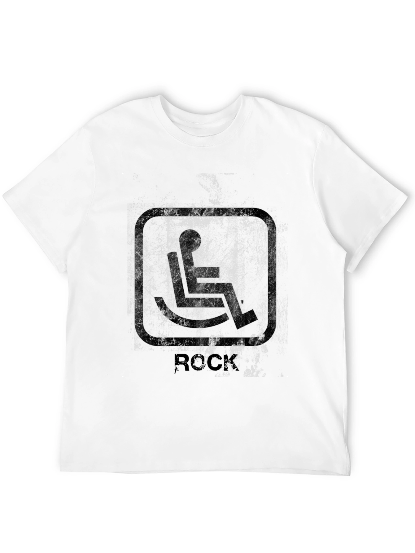 Rock n Roll Wheelchair T-Shirt - Distressed Graphic