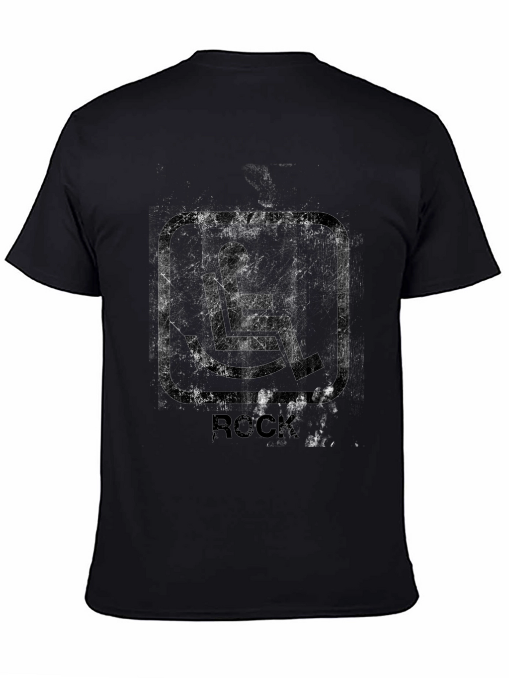 Rock n Roll Wheelchair T-Shirt - Distressed Graphic