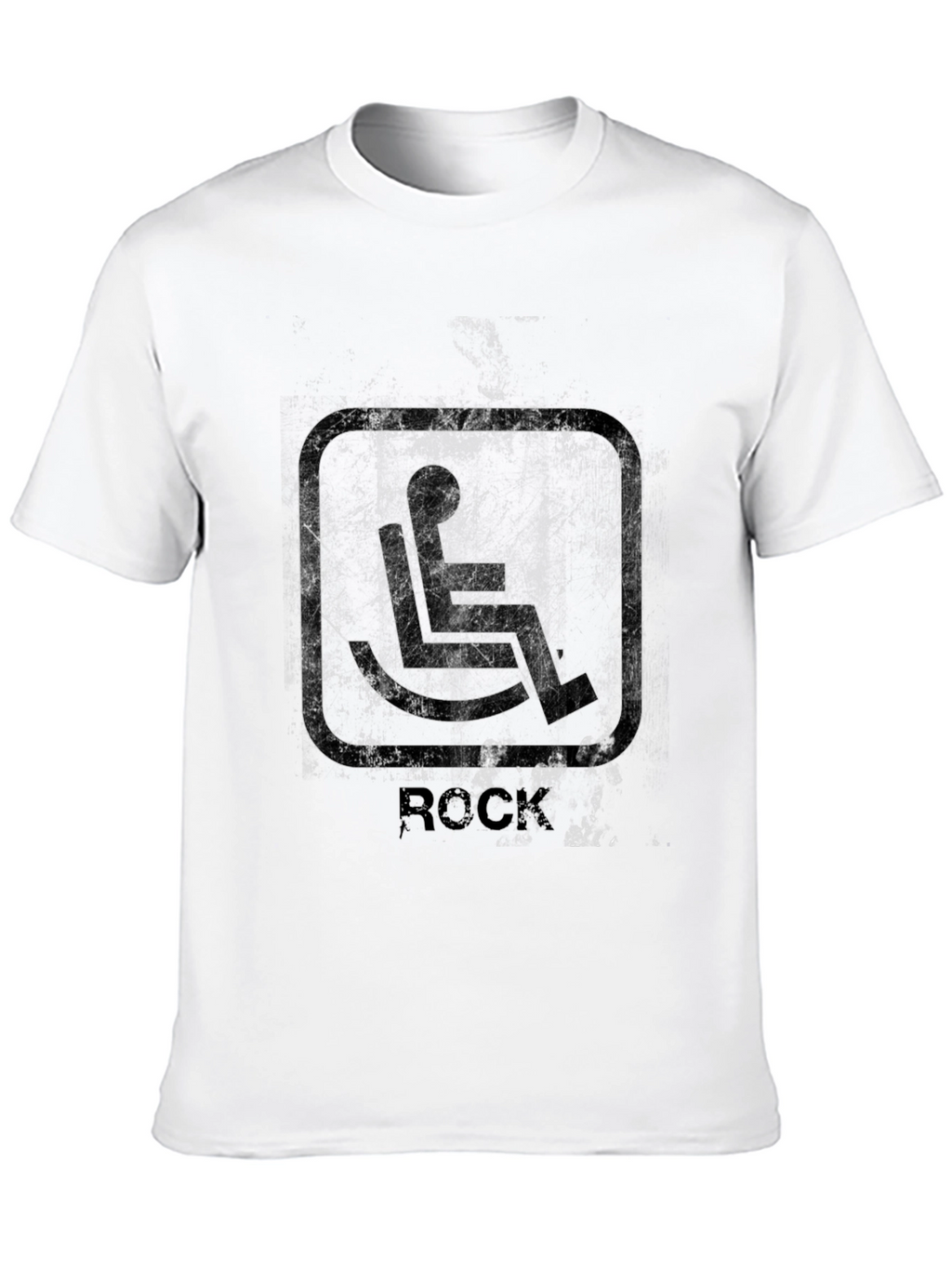 Rock n Roll Wheelchair T-Shirt - Distressed Graphic