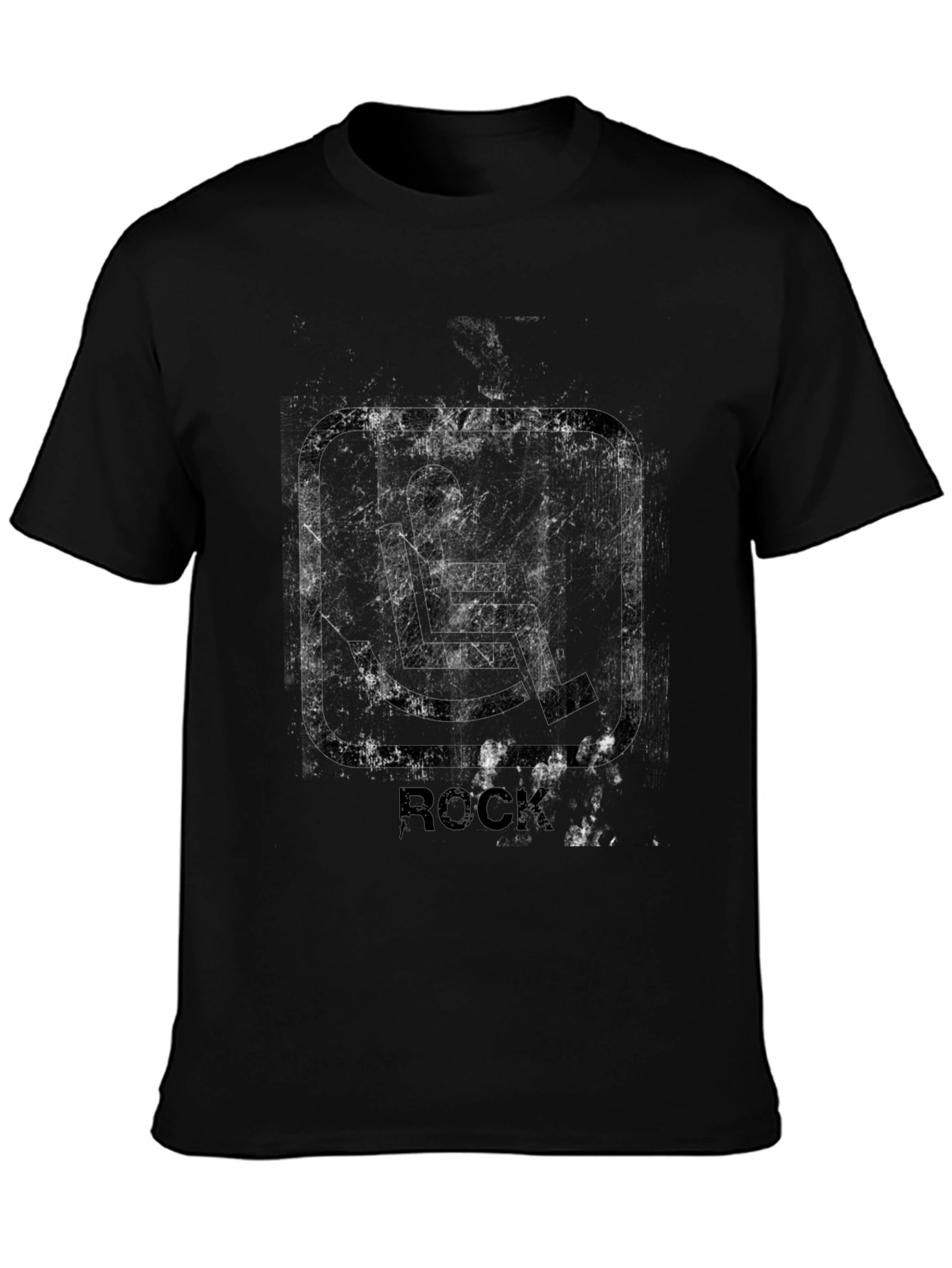 Rock n Roll Wheelchair T-Shirt - Distressed Graphic