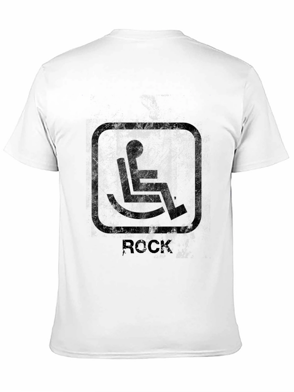 Rock n Roll Wheelchair T-Shirt - Distressed Graphic