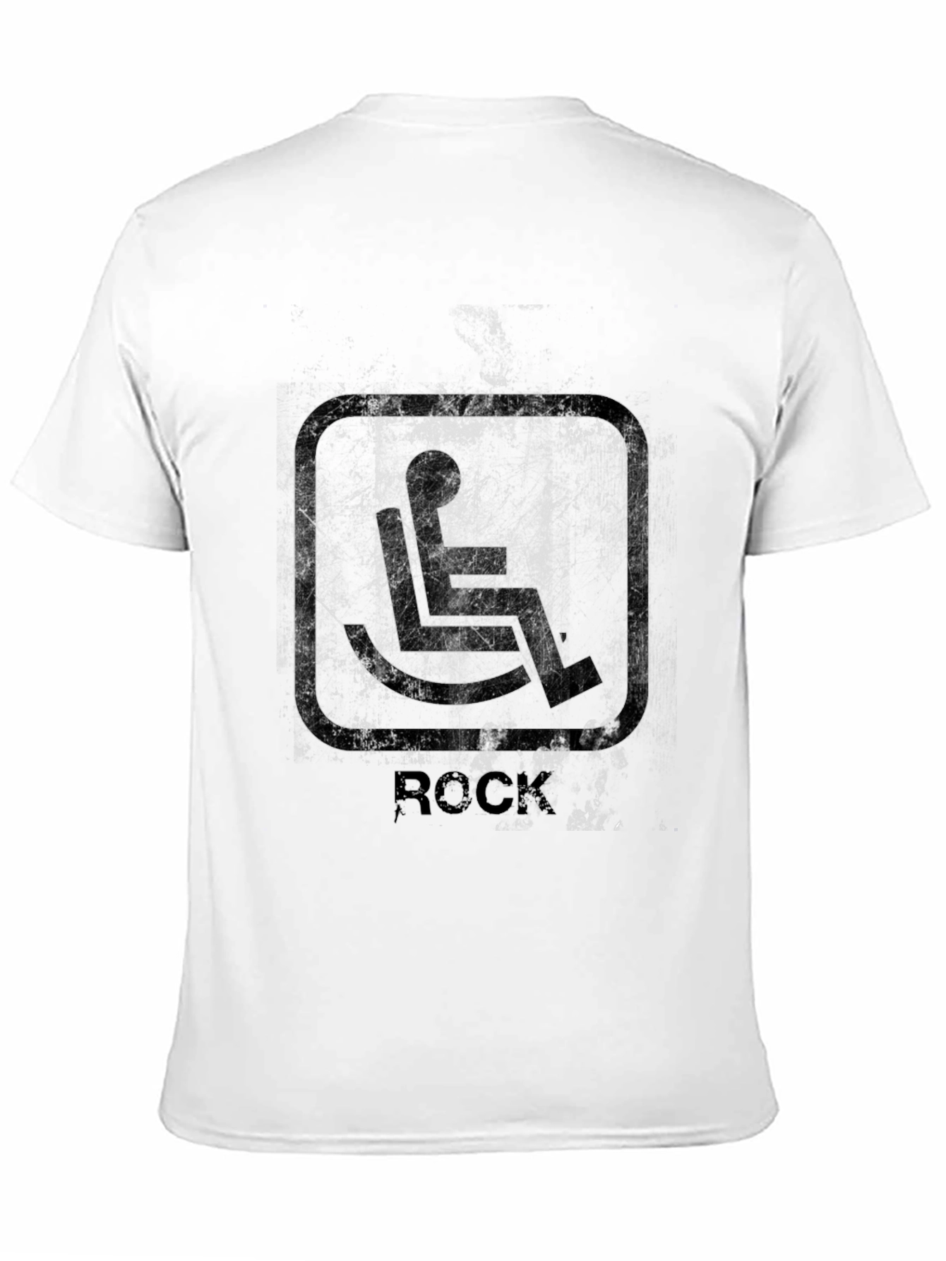 Rock n Roll Wheelchair T-Shirt - Distressed Graphic