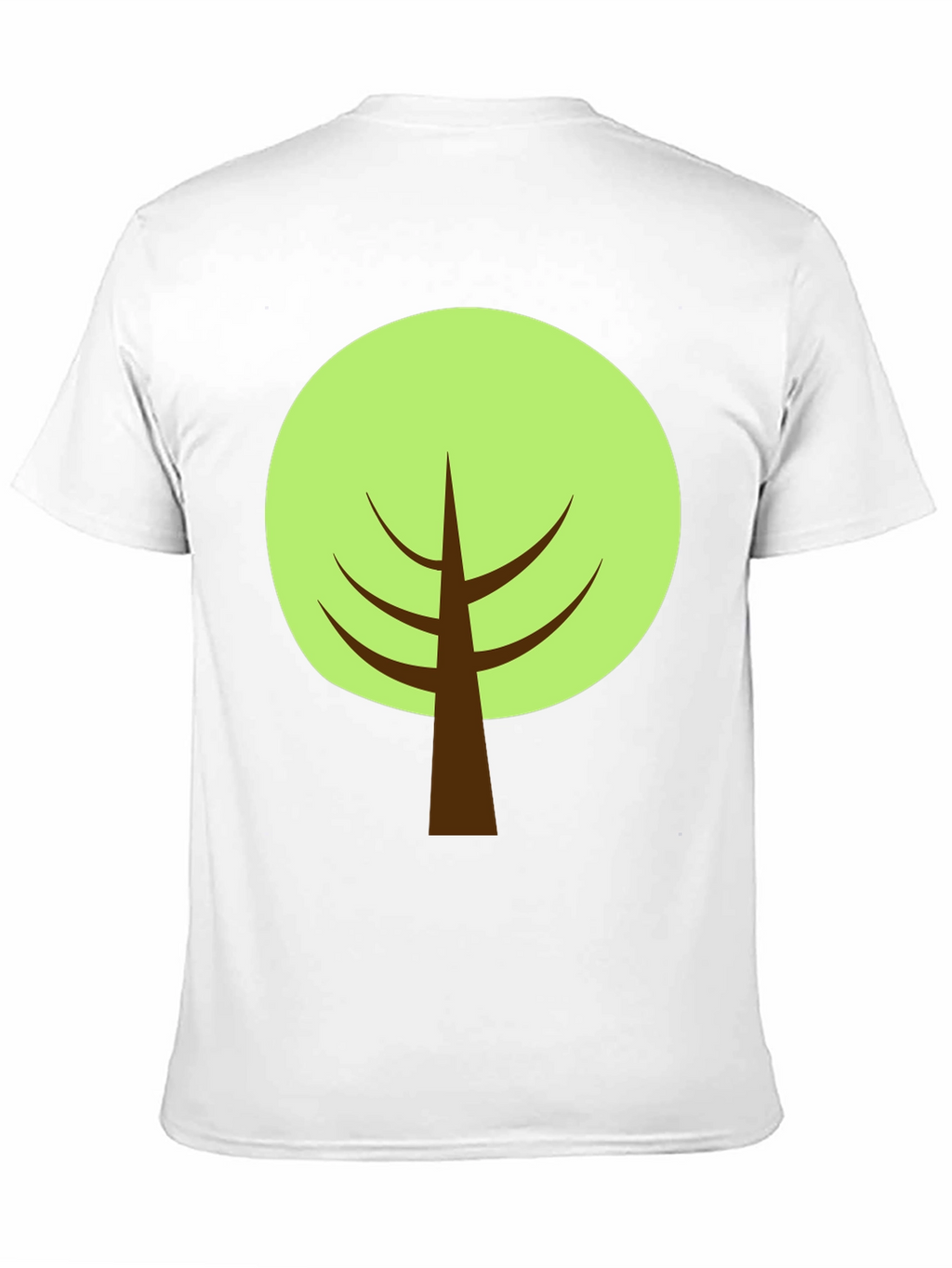 Cartoon Tree Graphic Tee - Black Cotton Blend Shirt