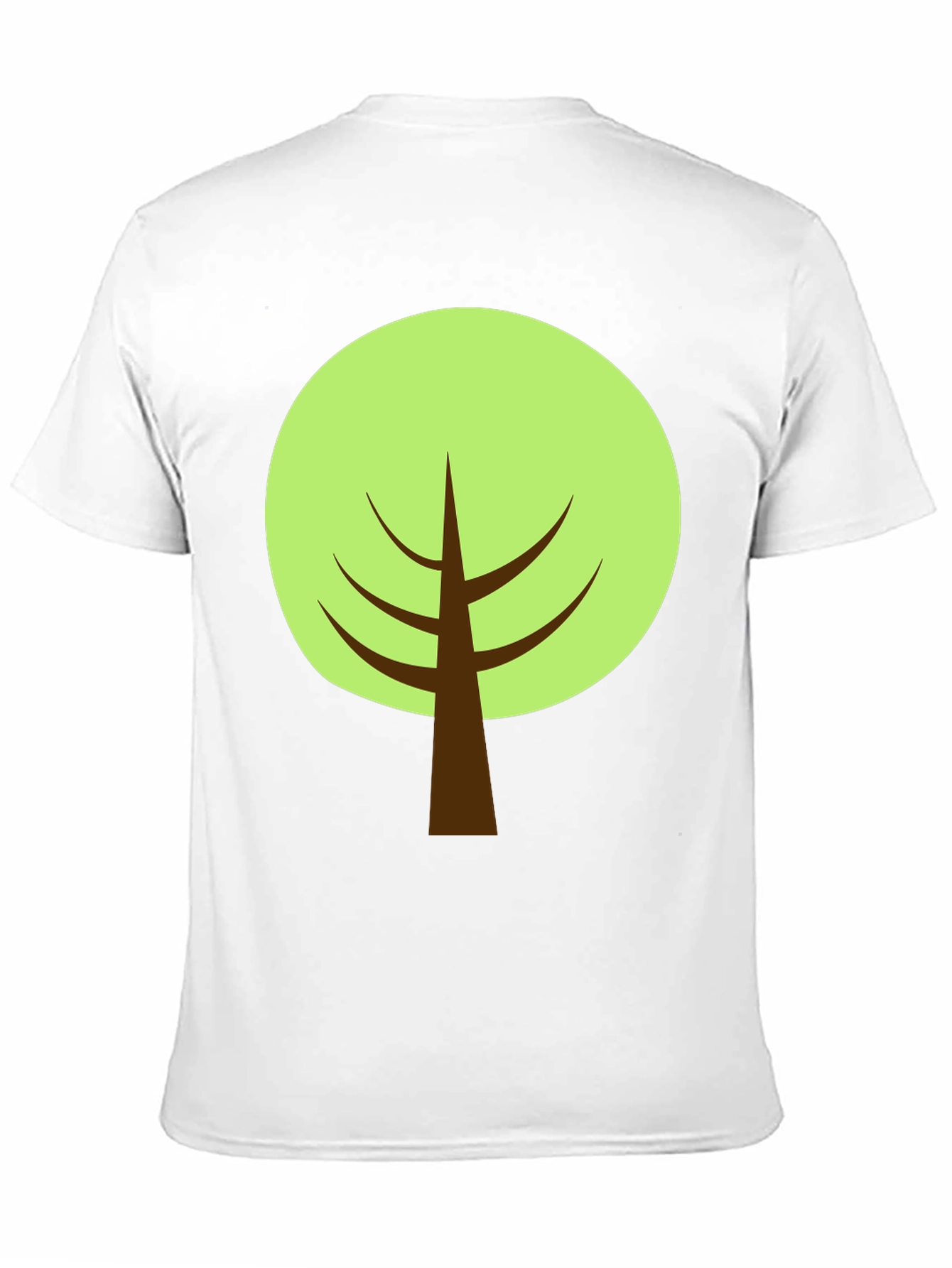Cartoon Tree Graphic Tee - Black Cotton Blend Shirt