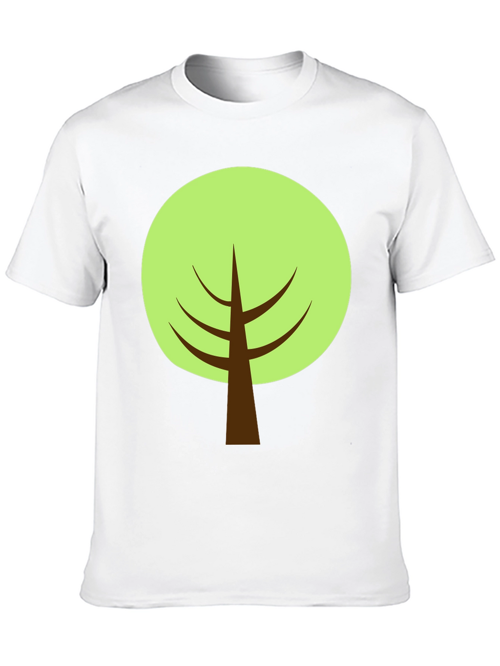 Cartoon Tree Graphic Tee - Black Cotton Blend Shirt